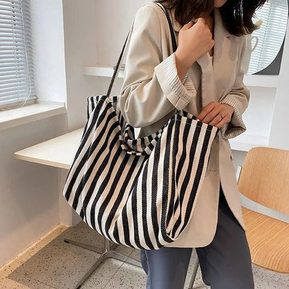TOTEVA Striped Tote Bag