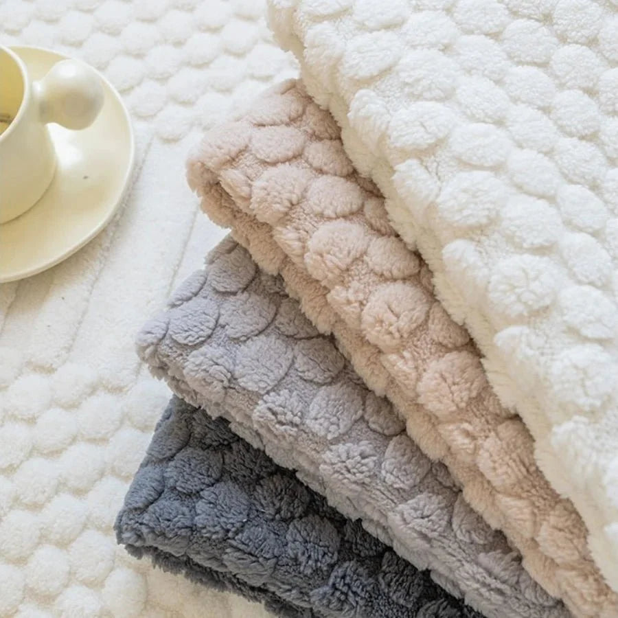 PLUSHCREAM Thick Tuft Fleece Sofa Cover