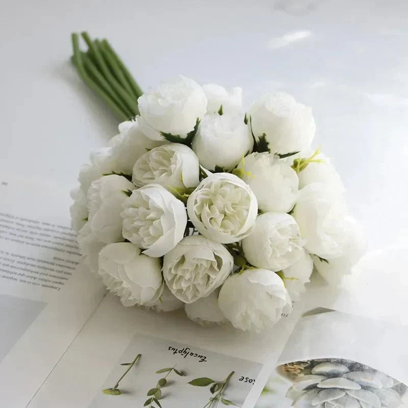 PEONIVA Decorative Artificial Flower Bouquet