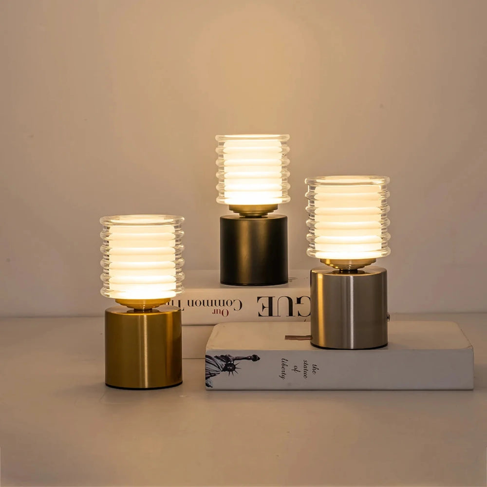 Cordless Table Lamp, Rechargeable LED Touch Lamp for Restaurant & Bedside