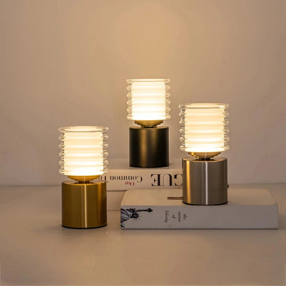 Cordless Table Lamp, Rechargeable LED Touch Lamp for Restaurant & Bedside
