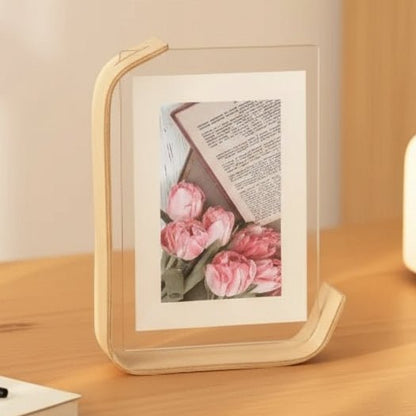 FOTODUO Acrylic Wood Picture Frame