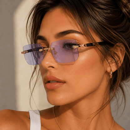 SHADEVISTA Rectangular Frameless Sunglasses