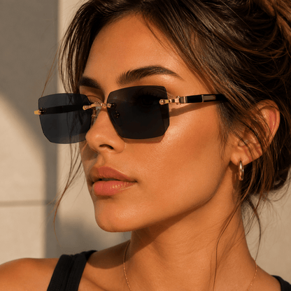 SHADEVISTA Rectangular Frameless Sunglasses