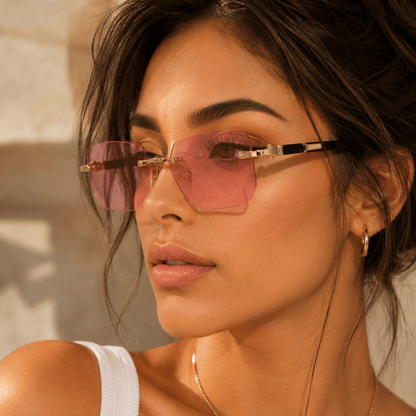 SHADEVISTA Rectangular Frameless Sunglasses