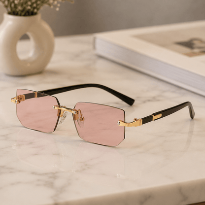 SHADEVISTA Rectangular Frameless Sunglasses