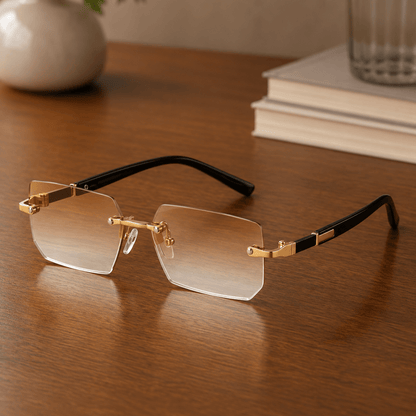 SHADEVISTA Rectangular Frameless Sunglasses
