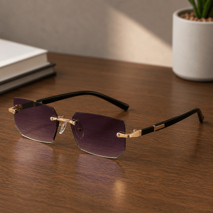 SHADEVISTA Rectangular Frameless Sunglasses