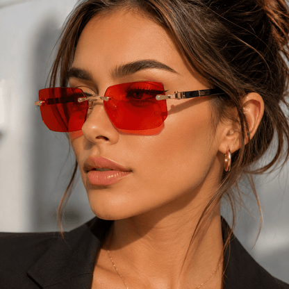 SHADEVISTA Rectangular Frameless Sunglasses