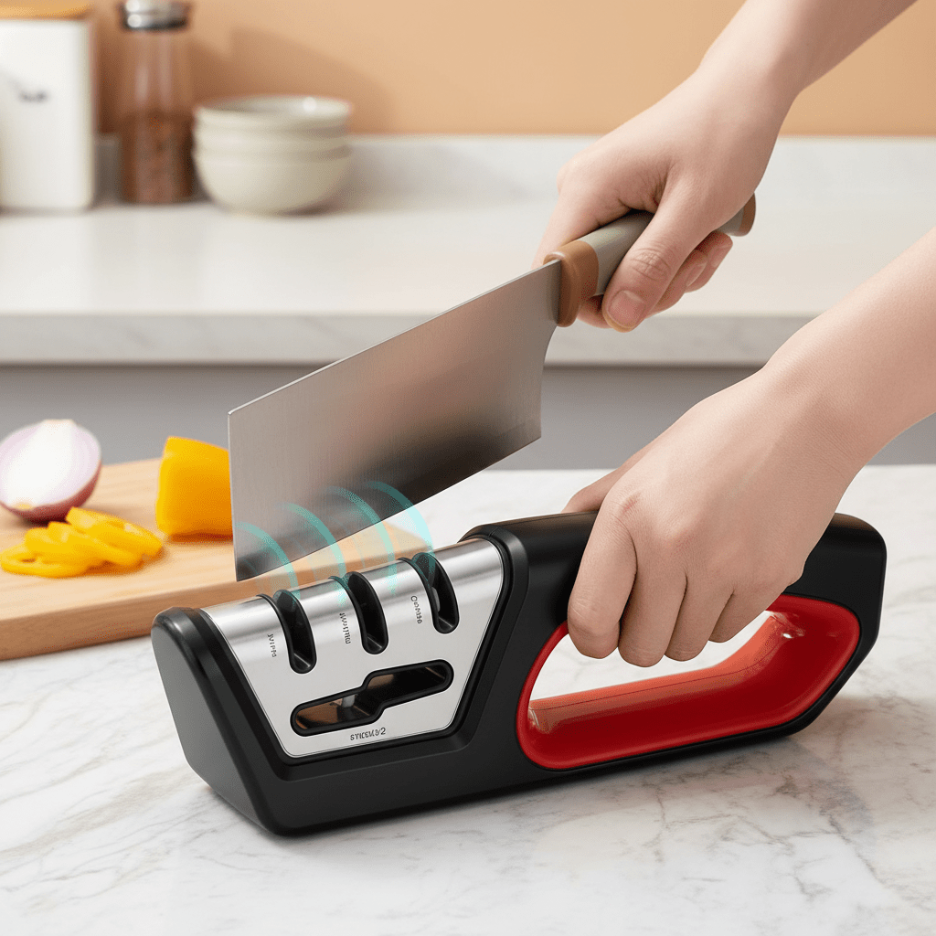 BLADEWORK 4-in-1 Knife Sharpener & Scissor Polisher