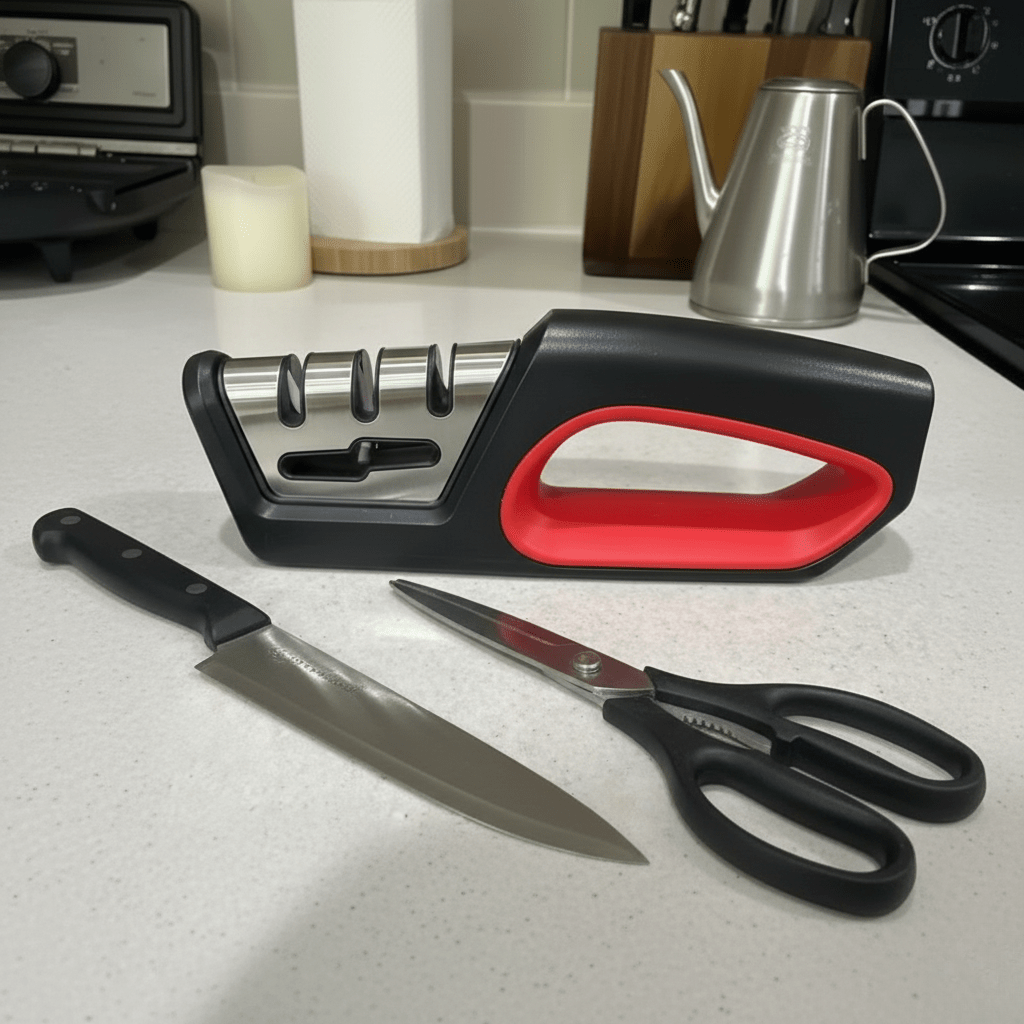 BLADEWORK 4-in-1 Knife Sharpener & Scissor Polisher