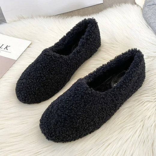 Winter Slippers for Women with Faux Wool Lining, Fuzzy Warm House Slippers for Women, Christmas Gifts for Her