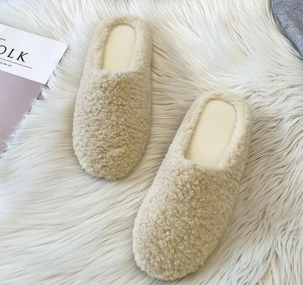 Winter Slippers for Women with Faux Wool Lining, Fuzzy Warm House Slippers for Women, Christmas Gifts for Her