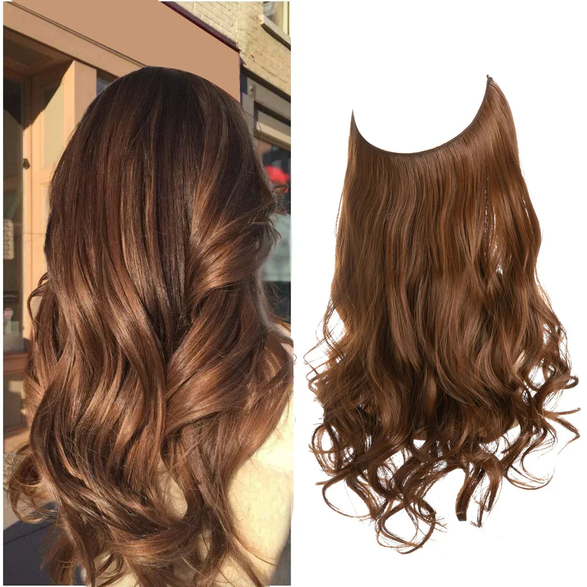Real Hair Extensions, Natural Wave Volume, Blonde