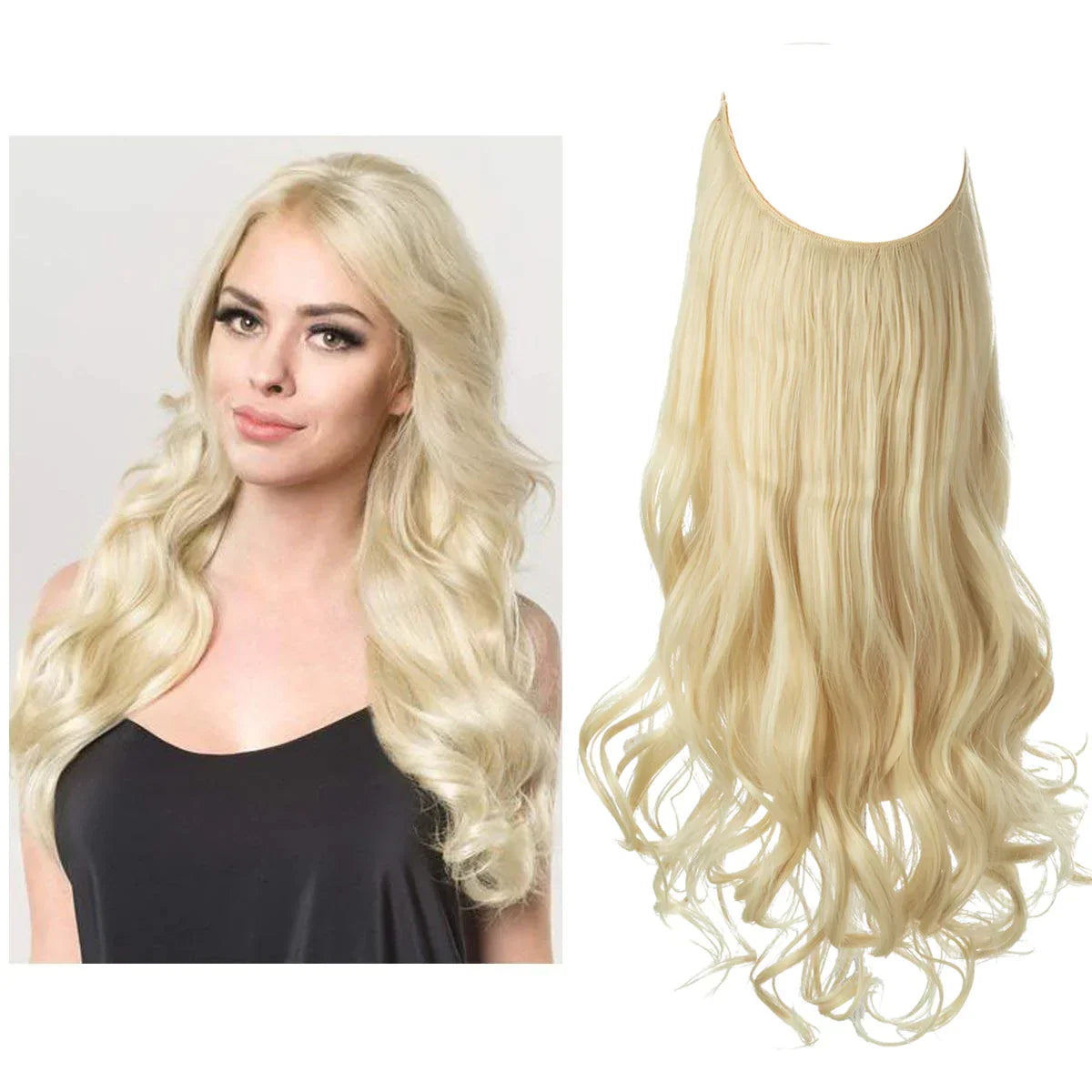 Real Hair Extensions, Natural Wave Volume, Blonde