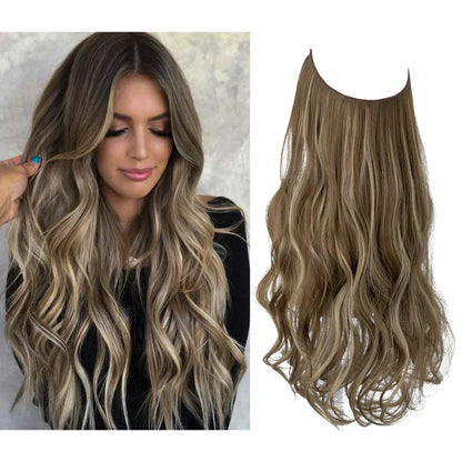 Real Hair Extensions, Natural Wave Volume, Blonde