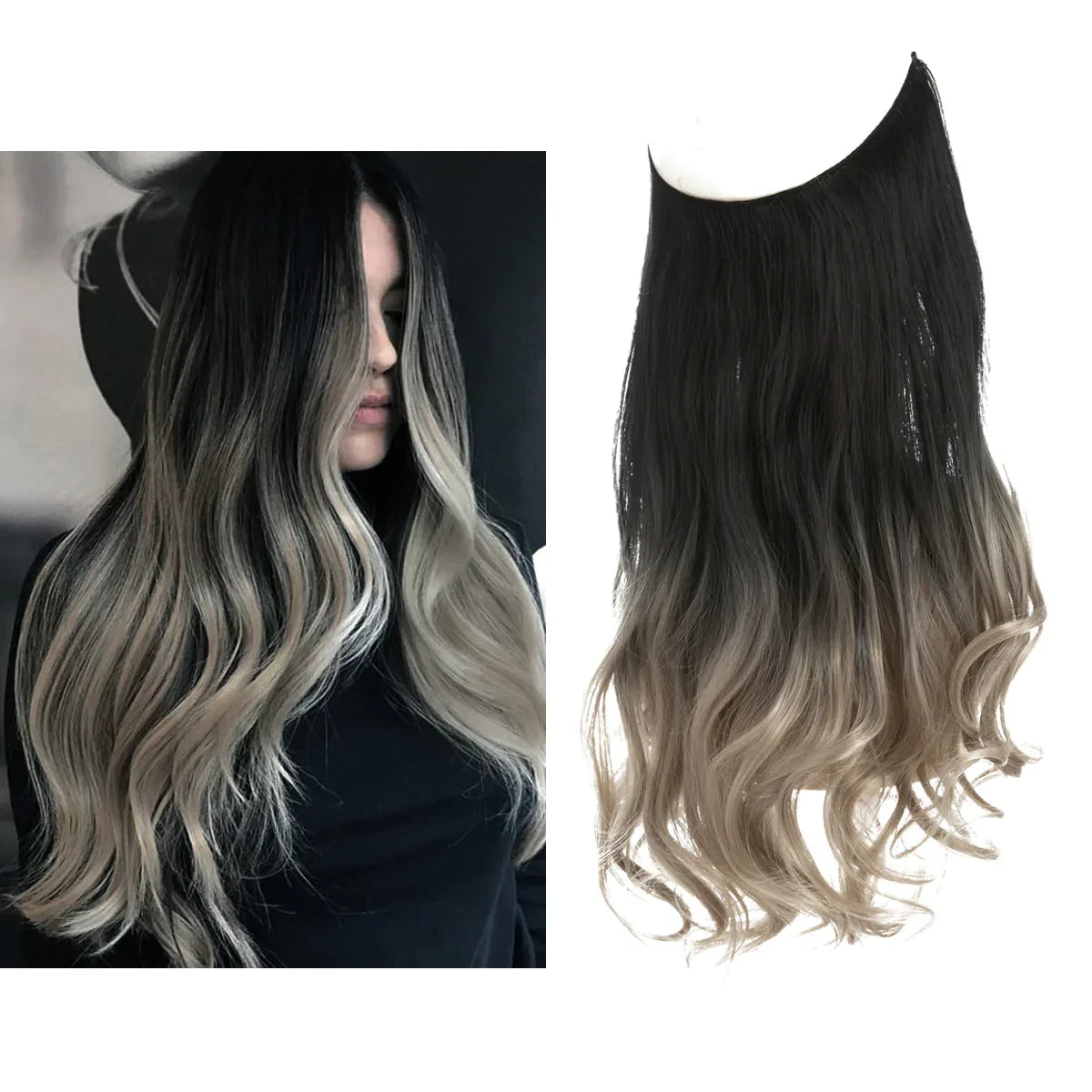 Real Hair Extensions, Natural Wave Volume, Blonde