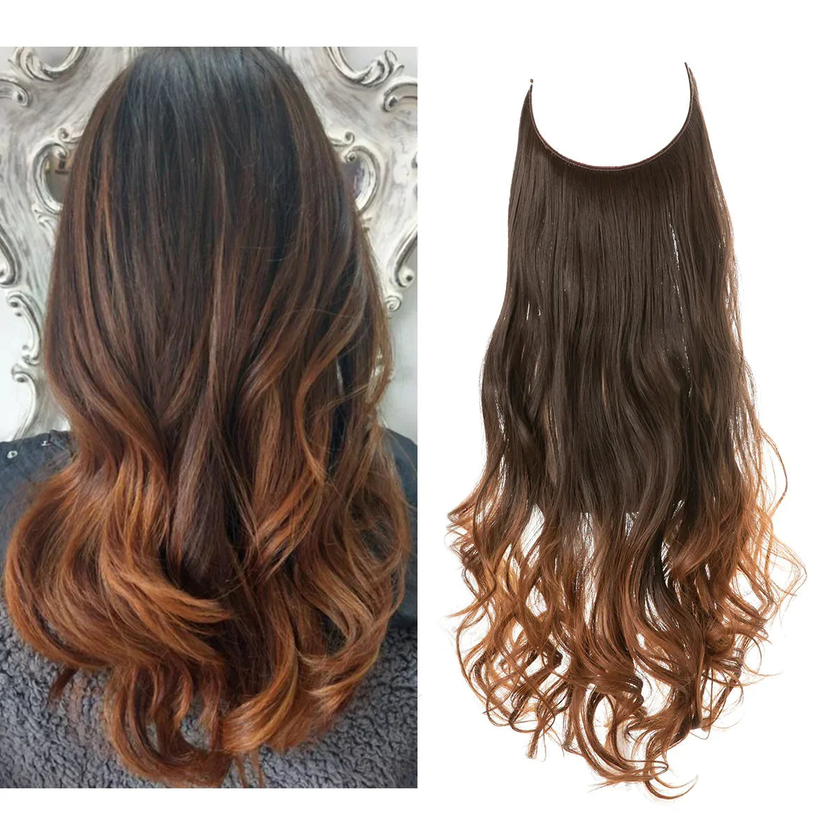 Real Hair Extensions, Natural Wave Volume, Blonde