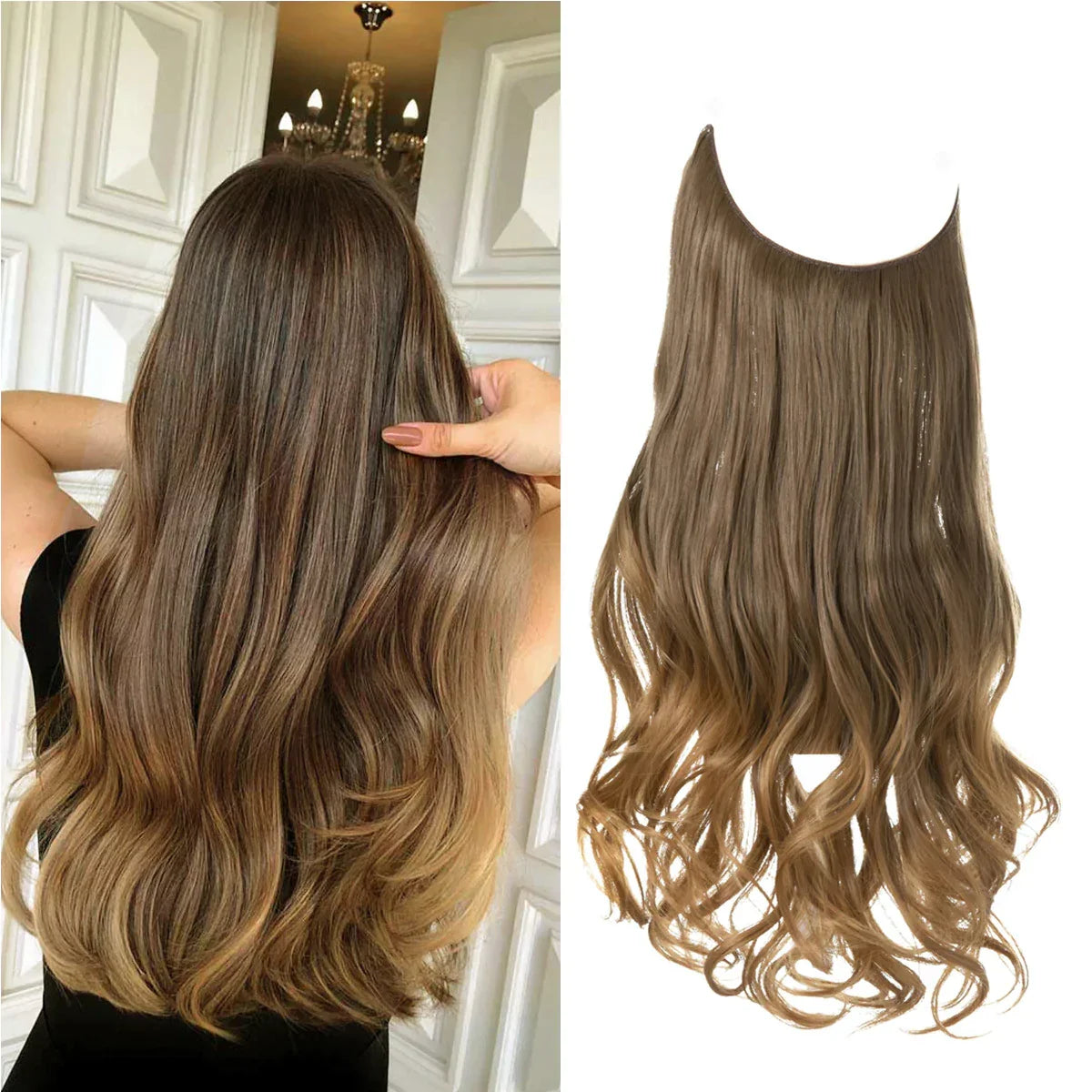 Real Hair Extensions, Natural Wave Volume, Blonde