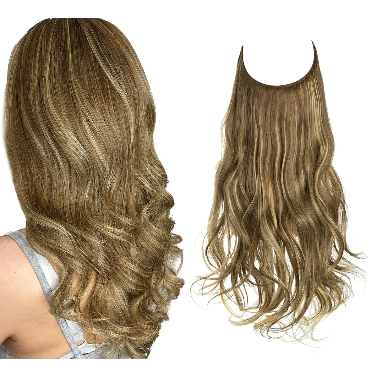 Real Hair Extensions, Natural Wave Volume, Blonde