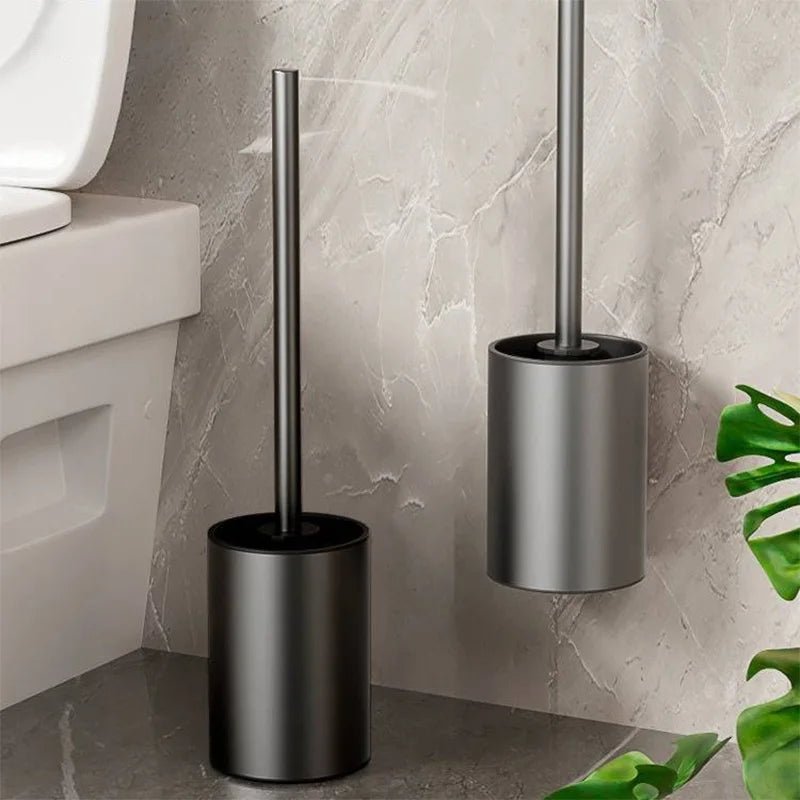 SPACELOO Space-saving Aluminum Toilet Brush Set