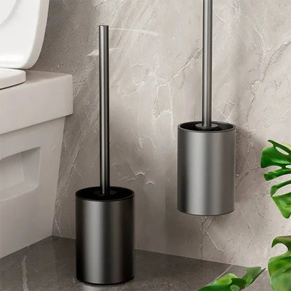 SPACELOO Space-saving Aluminum Toilet Brush Set