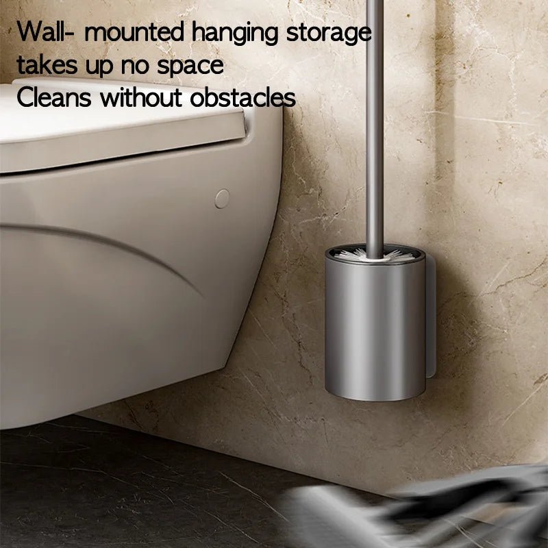 SPACELOO Space-saving Aluminum Toilet Brush Set