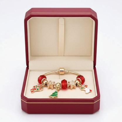 FROSTLET Festive Candy Cane Charm Bracelet