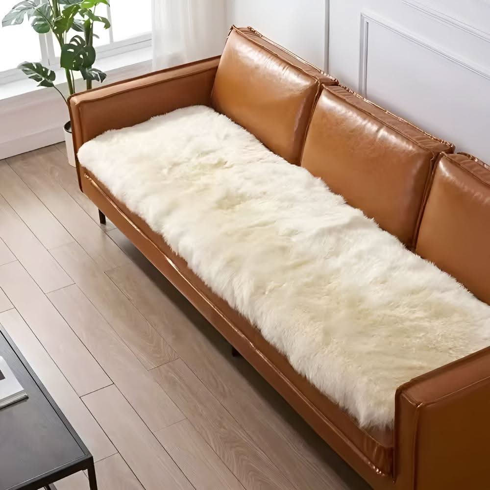 SOFALOUR Fluffy Velvet Sofa Cover