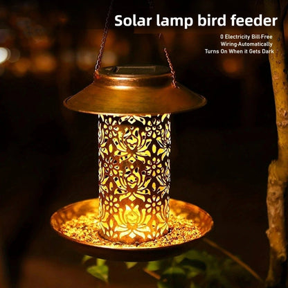 LUMIBLOOM LED-illuminated Solar Bird Feeder Station