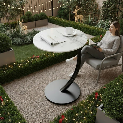 SMALLIX Compact Reinforced Round Side Table