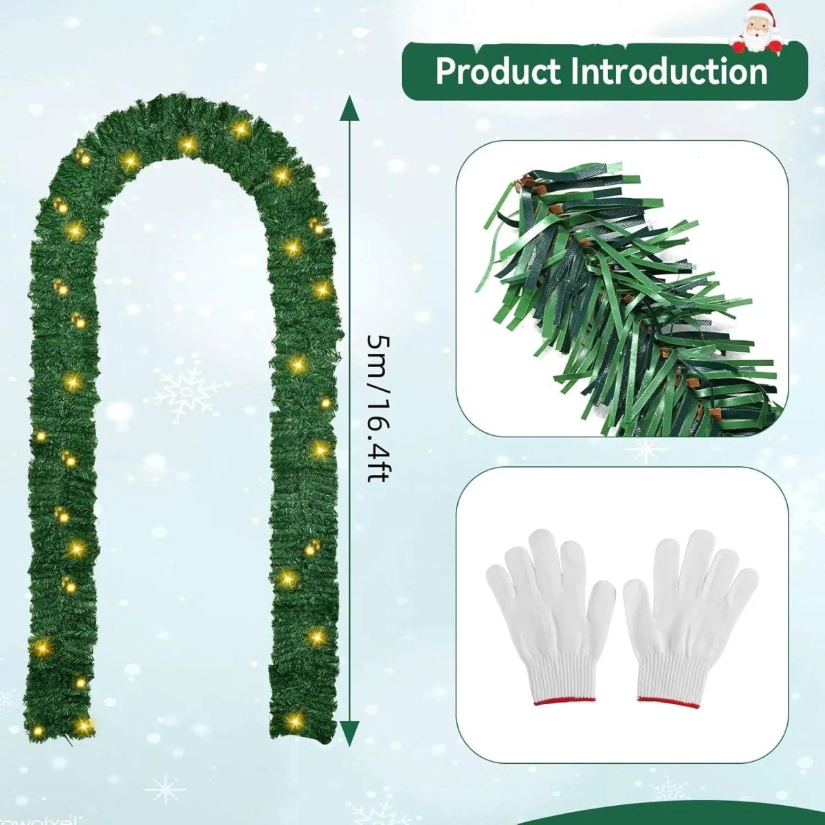 WINTERGREEN Christmas Garland 2.7 M LED Decoration