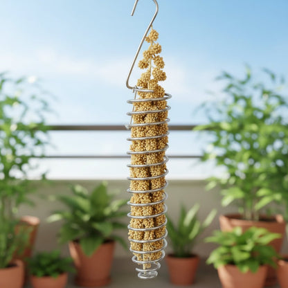 STEELSWIRL Stainless Steel Parrot Food Dispenser