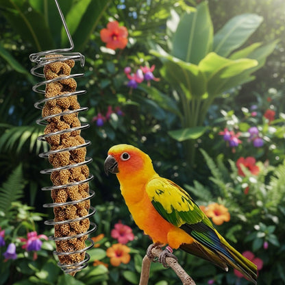 STEELSWIRL Stainless Steel Parrot Food Dispenser