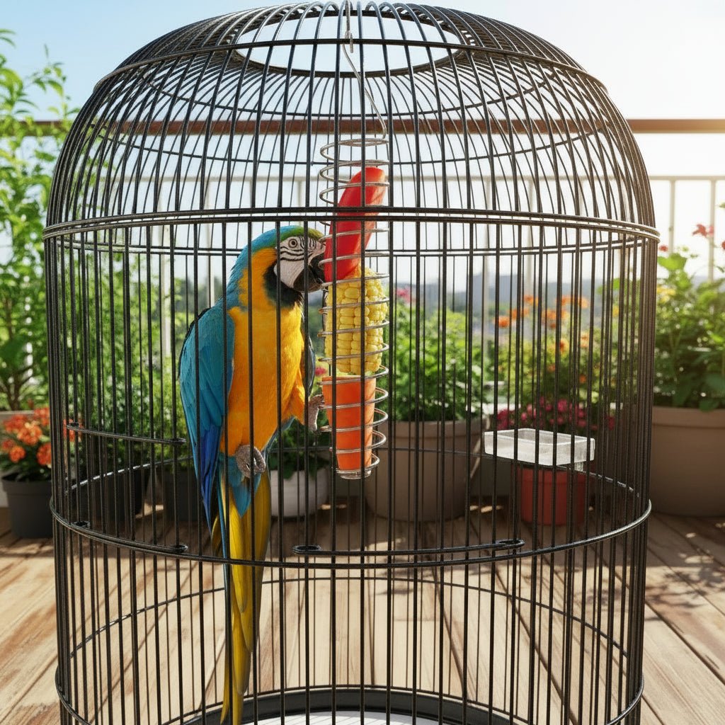 STEELSWIRL Stainless Steel Parrot Food Dispenser