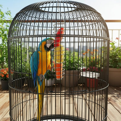 STEELSWIRL Stainless Steel Parrot Food Dispenser