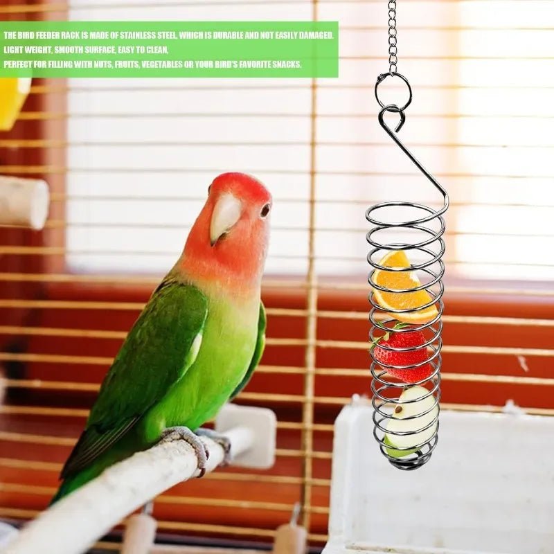 STEELSWIRL Stainless Steel Parrot Food Dispenser