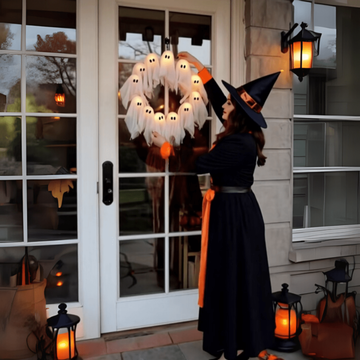 FrightLights LED Wreath Spooky Halloween Magic