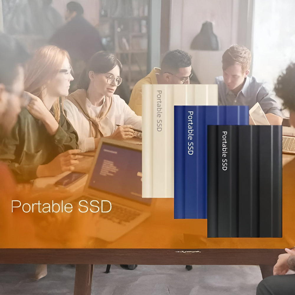 SSD External Drive, Portable Metal Storage Device 128GB & 512GB for PC & Laptop