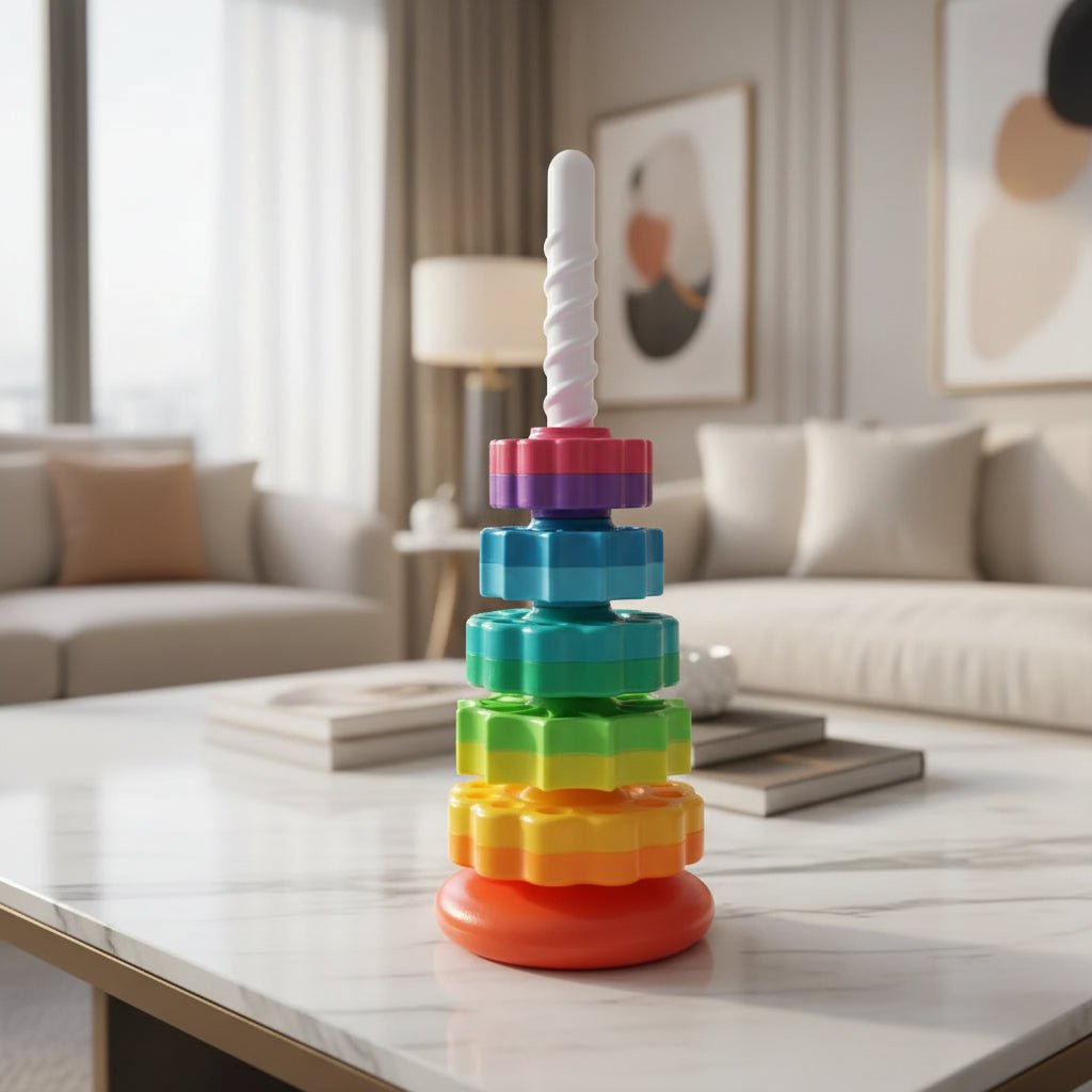 STACKIPEL Montessori Rainbow Stacking Toy