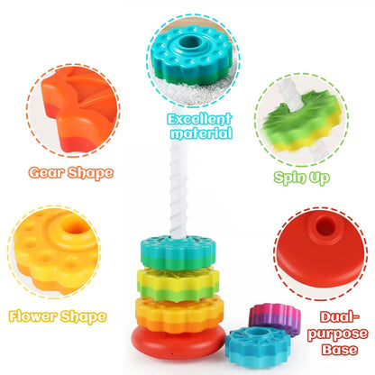 STACKIPEL Montessori Rainbow Stacking Toy