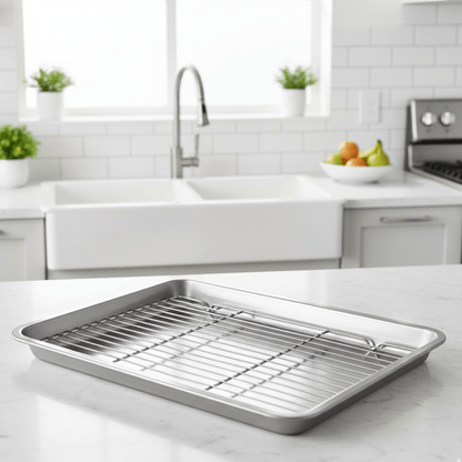 BAKESMART Stainless Steel Baking Sheet Set