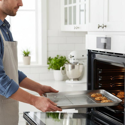 BAKESMART Stainless Steel Baking Sheet Set