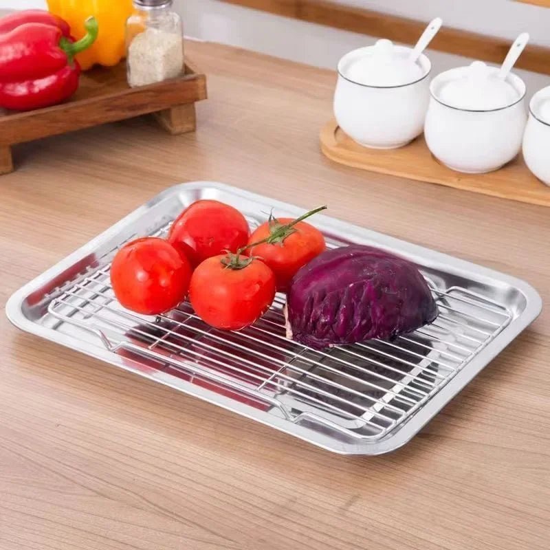 BAKESMART Stainless Steel Baking Sheet Set