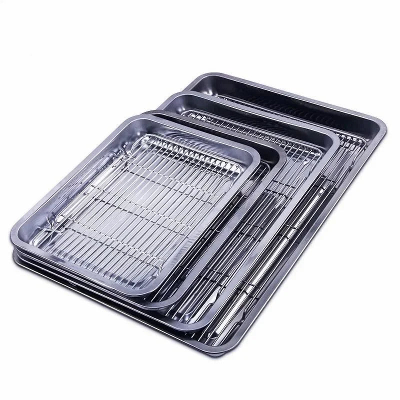BAKESMART Stainless Steel Baking Sheet Set