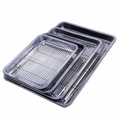 BAKESMART Stainless Steel Baking Sheet Set