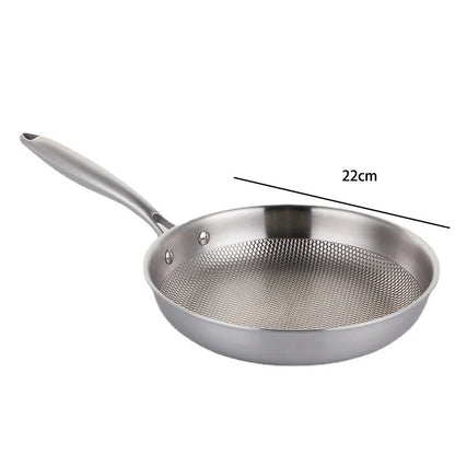 PURESTEEL Uncoated Stainless Steel Frying Pan