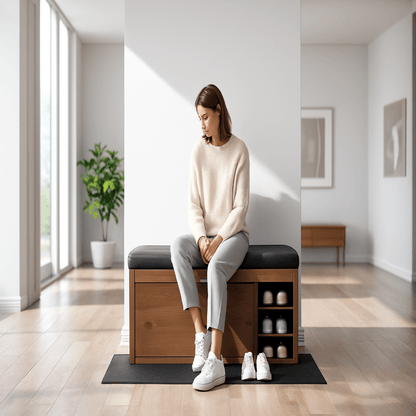 HALLENBOX 3-in-1 Shoe Cabinet Bench