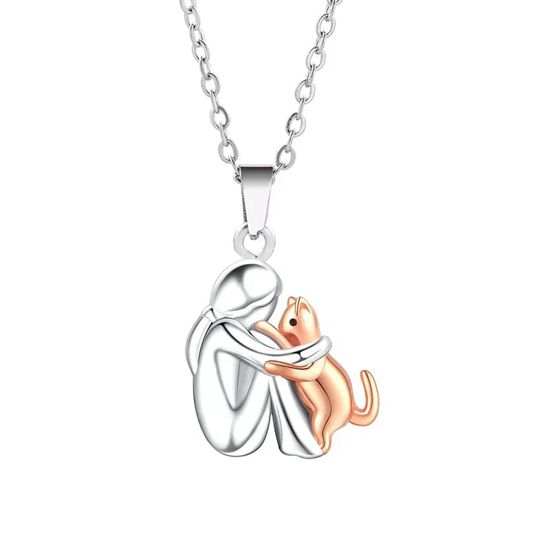 Hug Pendant Necklace (Dog/Cat Designs)