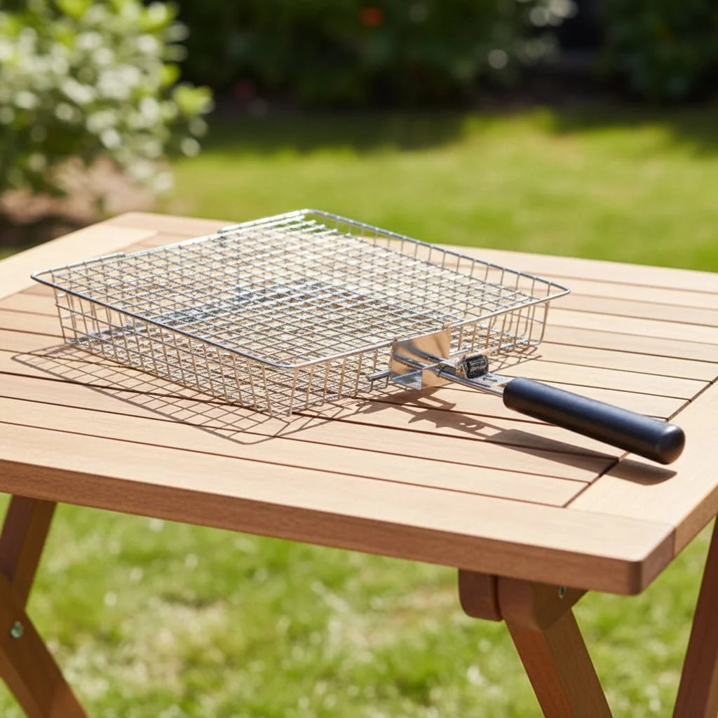 GRILLBASK Portable Stainless Steel Grill Basket